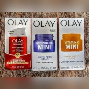 FREE SHIPPING Olay Retinol 24 Mini Night Moisturizer/VitaminC/Retinol24
